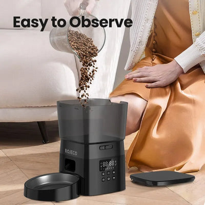 Smart Button Pet Feeder Auto Food Dispenser for Cats & Dogs