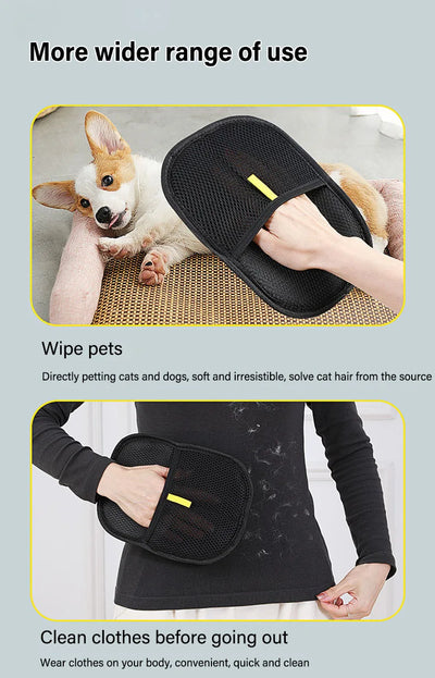 Pet Grooming & Furniture Hair Remover Gloves
