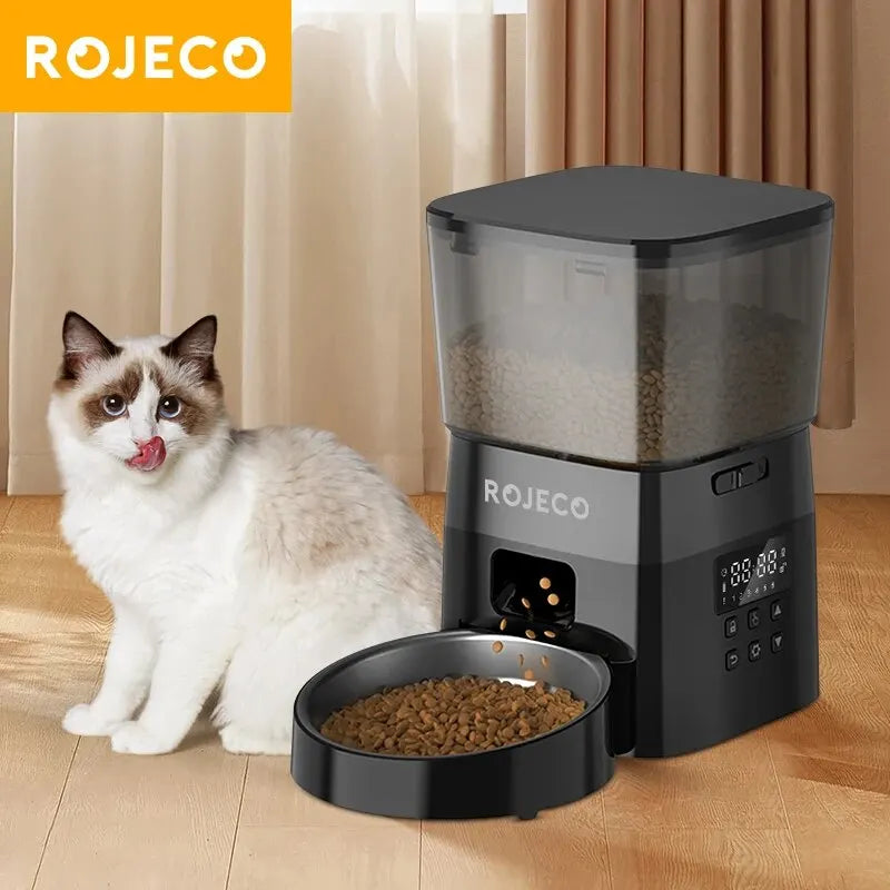 Smart Button Pet Feeder Auto Food Dispenser for Cats & Dogs