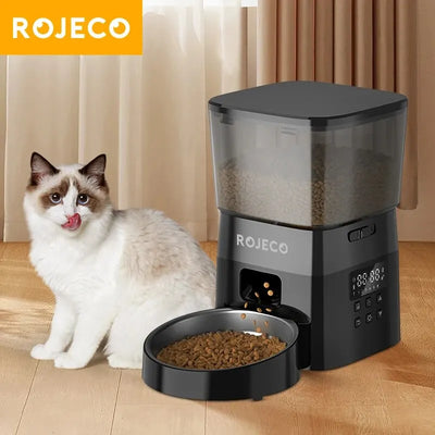 Smart Button Pet Feeder Auto Food Dispenser for Cats & Dogs