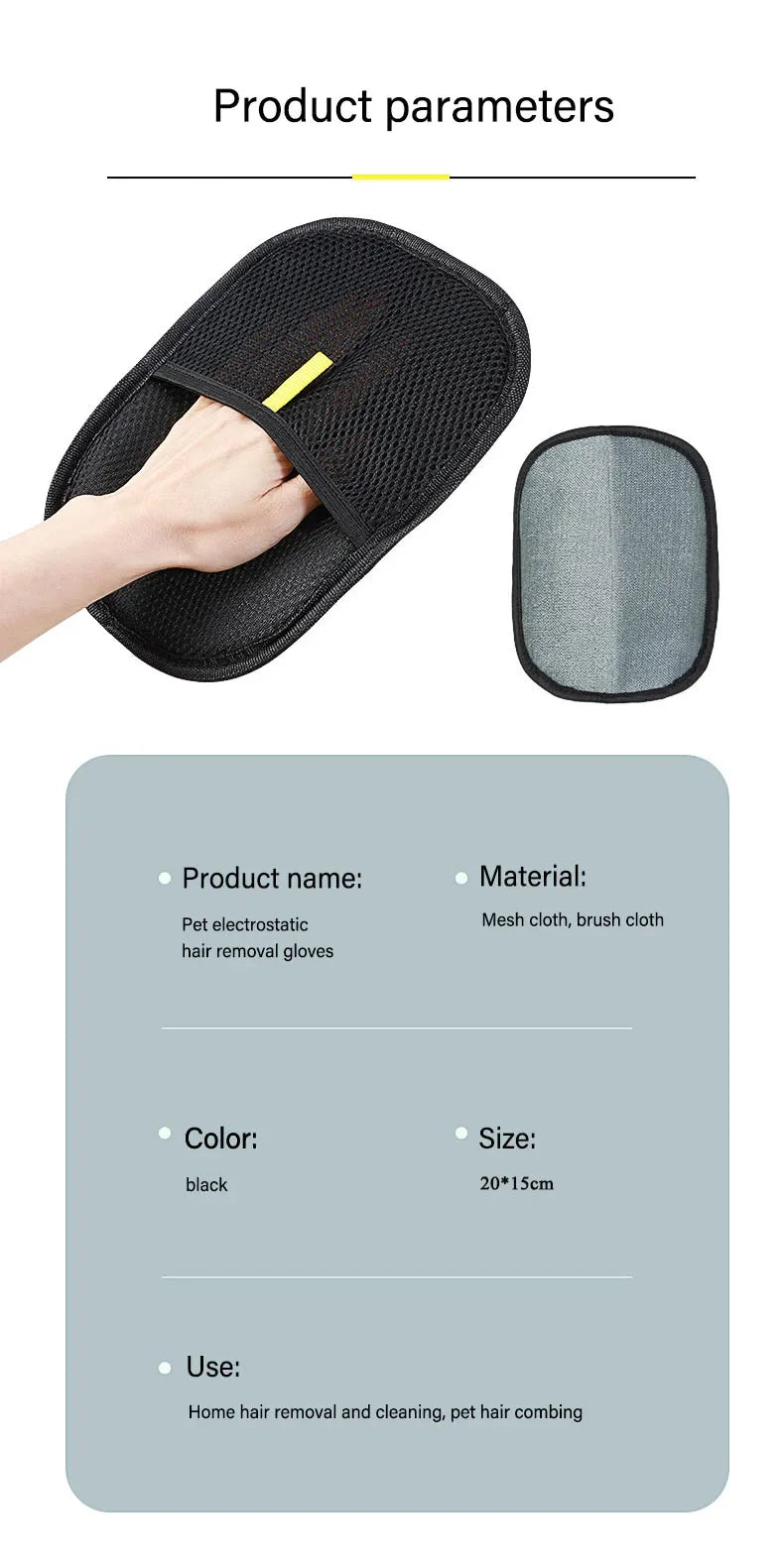 Pet Grooming & Furniture Hair Remover Gloves