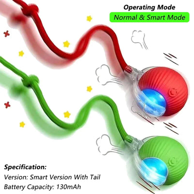 Automatic Cat Toy Ball with Tail Rechargeable