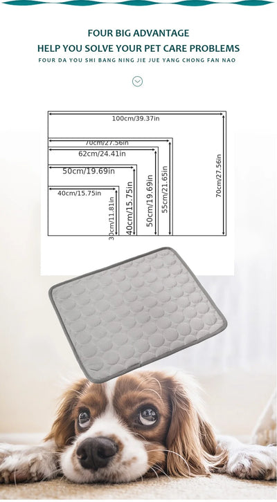 Cooling Pet Mat XL Summer Bed for Dogs & Cats