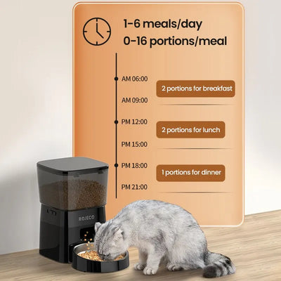 Smart Button Pet Feeder Auto Food Dispenser for Cats & Dogs