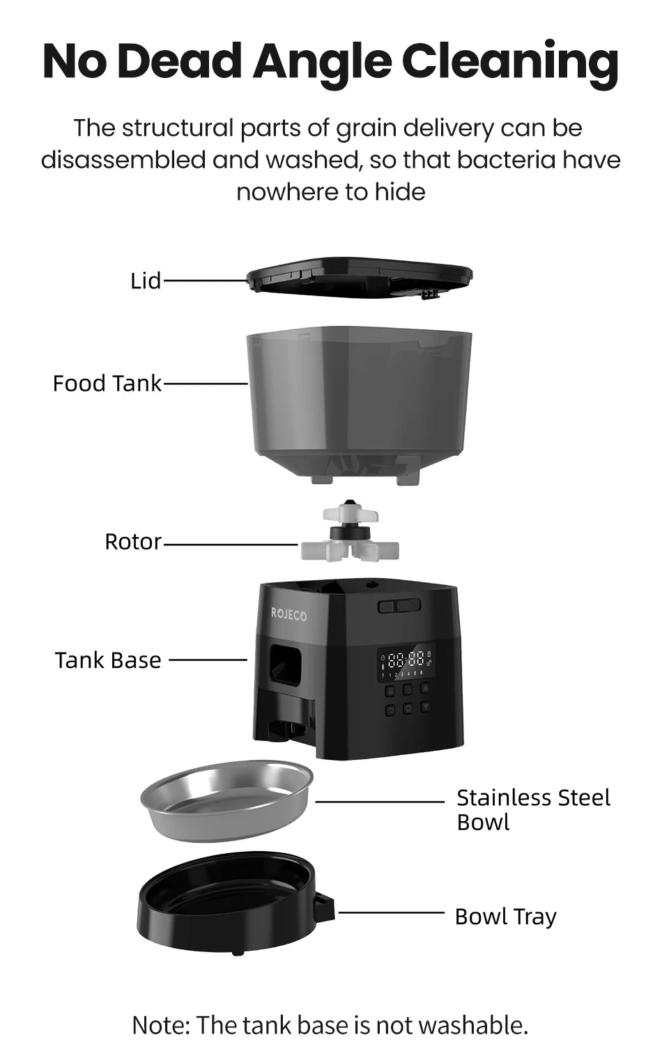 Smart Button Pet Feeder Auto Food Dispenser for Cats & Dogs