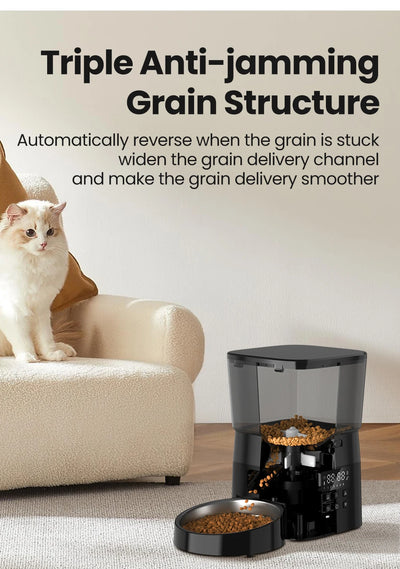 Smart Button Pet Feeder Auto Food Dispenser for Cats & Dogs
