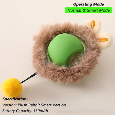Automatic Cat Toy Ball with Tail Rechargeable