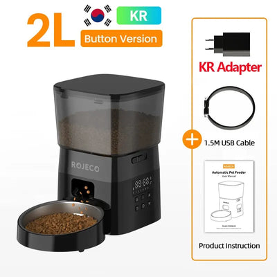 Smart Button Pet Feeder Auto Food Dispenser for Cats & Dogs