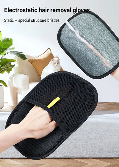 Pet Grooming & Furniture Hair Remover Gloves