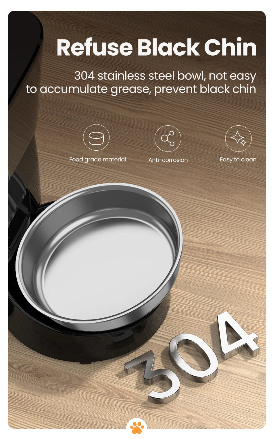 Smart Button Pet Feeder Auto Food Dispenser for Cats & Dogs