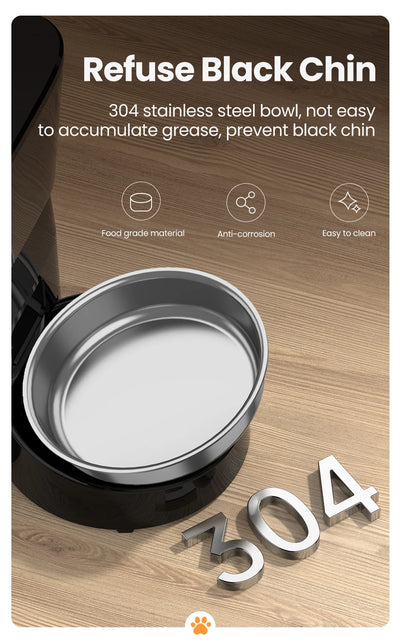Smart Button Pet Feeder Auto Food Dispenser for Cats & Dogs