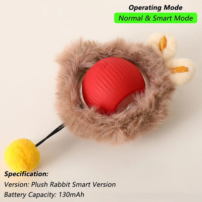 Automatic Cat Toy Ball with Tail Rechargeable
