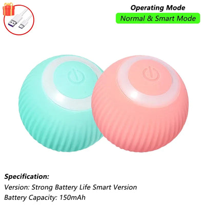 Automatic Cat Toy Ball with Tail Rechargeable