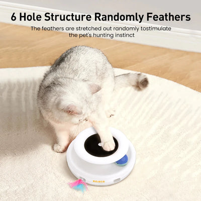 Interactive Cat & Dog Toy Smart 2 in1 Feather Ball